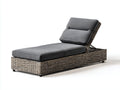 Sonnenliege aus Polyrattan 200 x 75 x 101 cm - Braun-Grau - Verstellbare Rückenlehne mit Rollen für Garten und Terrasse