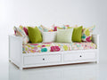 Schlafsofa Tagesbett 208x96x82 cm - Weiß-Mehrfarbig - mit 2 Schubladen