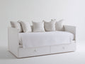 Schlafsofa mit 2 Schubladen - Holzwerkstoff 205 x 100 x 88 cm - Weiß - Modernes Tagesbett mit Stauraum für Gästezimmer und Wohnzimmer
