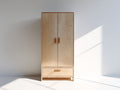 Kleiderschrank 2-türig 95x50x185 cm - birke hell - mit Schublade