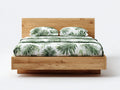 Doppelbett Holzbett 216x186x95 cm - eiche hell - schlichtes Kopfteil